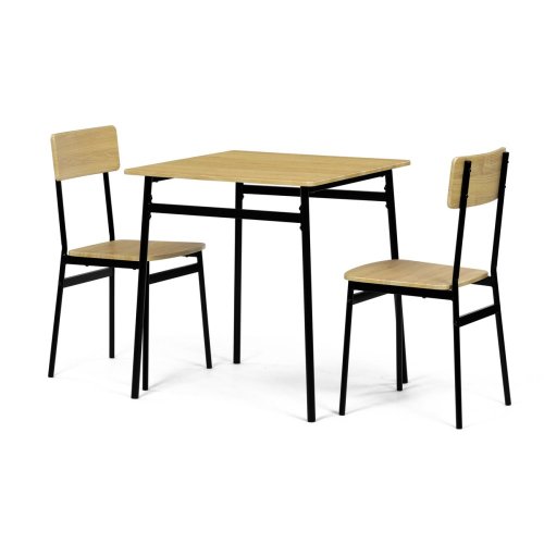 Set jídelní (1+2), MDF, dekor divoký dub, černý kov - Brevné variany: OLW