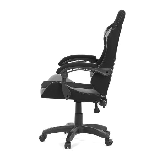 Kancelářské křeslo, permanentní kontakt s aretací, černá látka, KA-R209 GREY - Brevné variany: Šedá