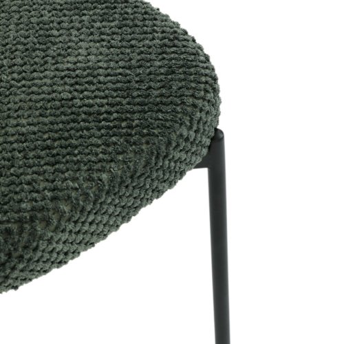 Židle jídelní, šedá látka, černé kovové nohy. - Brevné variany: Růžová