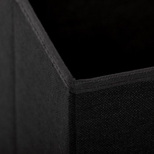 Taburet s úložným prostorem, látka černá - Brevné variany: Šedá