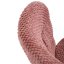 Židle jídelní, šedá látka, černé kovové nohy. - Brevné variany: Růžová