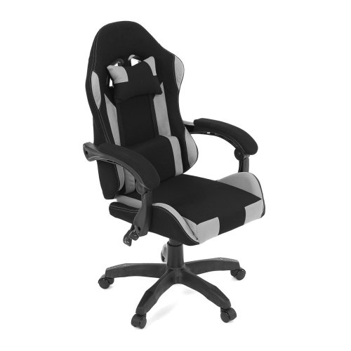 Kancelářské křeslo, permanentní kontakt s aretací, černá látka, KA-R209 GREY - Brevné variany: Šedá