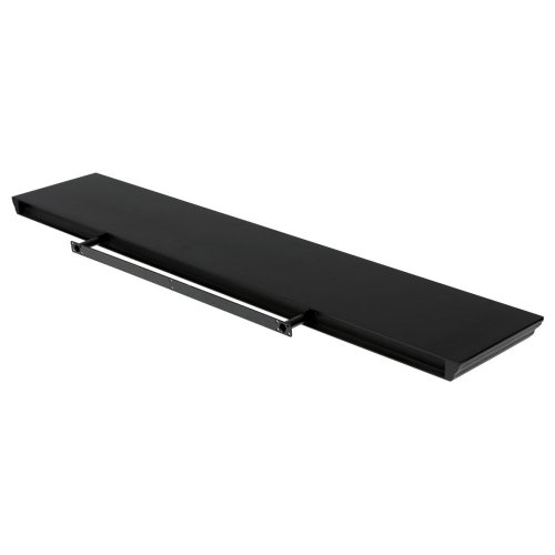 Polička nástěnná 120 cm, MDF, barva černá, baleno v ochranné fólii - Brevné variany: Černá