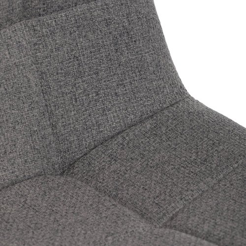 Židle jídelní, madlo, snadno čistitelná šedá látka, černý matný lak, kovové nohy - Brevné variany: Zelená