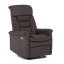 TV a relaxační křeslo s elektrickým ovládáním, potah hnědá látka