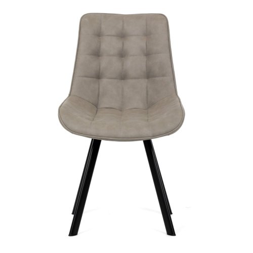 Židle jídelní, černá látka v dekoru broušené kůže, černý kov - Brevné variany: GRN3