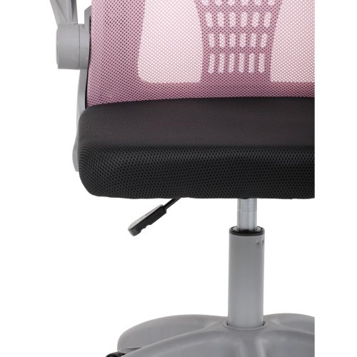 Kancelářská židle, tmavě šedá síťovina, šedý plast, kolečka na tvrdé podlahy - Brevné variany: Fialová
