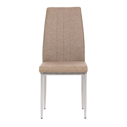 Židle jídelní, béžová látka, šedé kovové nohy - Brevné variany: Hnědá