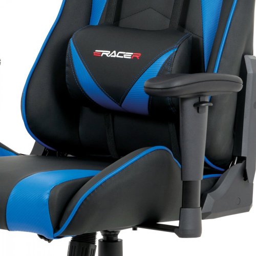Kancelářská židle houpací mech., černá koženka, plast. kříž