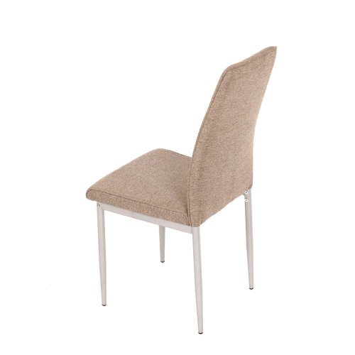 Židle jídelní, béžová látka, šedé kovové nohy - Brevné variany: Hnědá