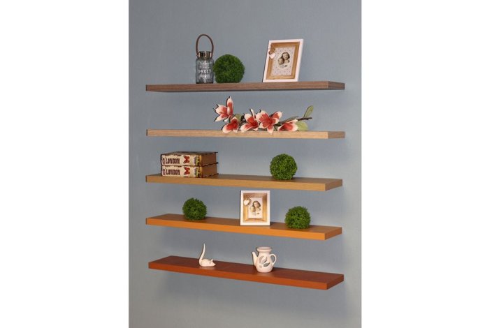 Polička nástěnná 120 cm, MDF, barva černý vysoký lesk, baleno v ochranné fólii