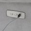 TV a relaxační křeslo s elektrickým ovládáním, potah hnědá látka - Brevné variany: Stříbrná