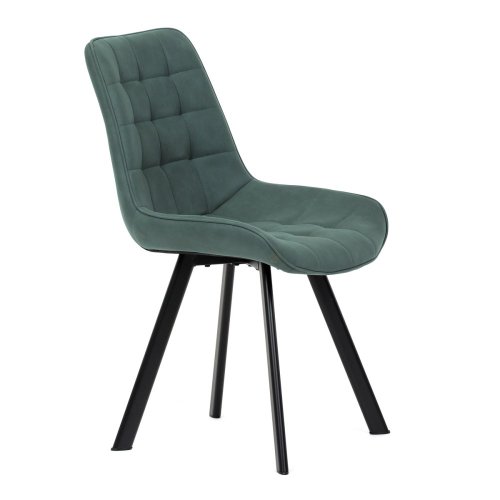 Židle jídelní, černá látka v dekoru broušené kůže, černý kov - Brevné variany: GRN3