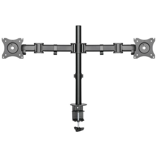 ULTRADESK Polohovatelný držák SKELETON Double pro 2 monitory — černá