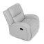 TV a relaxační křeslo, manuální polohování, potah šedá látka v dekoru kůže - Brevné variany: Šedá