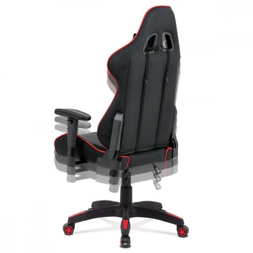 Kancelářská židle houpací mech., černá koženka, plast. kříž