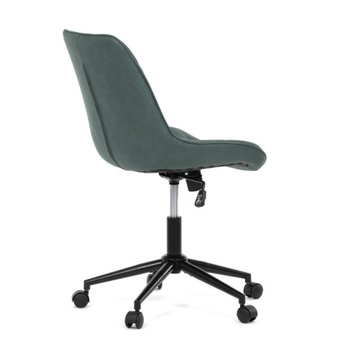 Židle kancelářská, černá látka v dekoru broušené kůže, černý kovový kříž - Brevné variany: GRN3