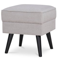 Taburet, krémová látka, nohy buk