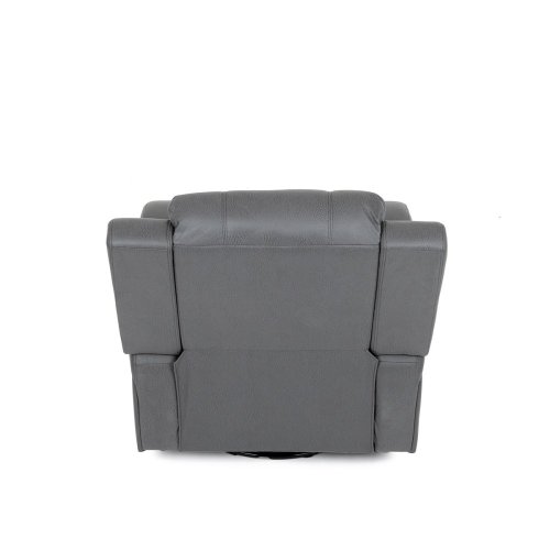 TV a relaxační křeslo, manuální polohování, potah šedá látka v dekoru kůže - Brevné variany: Šedá