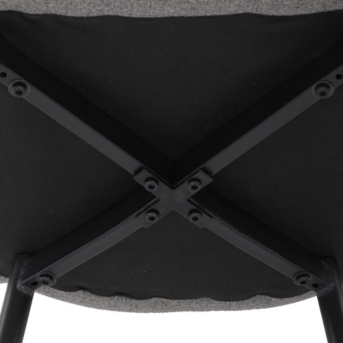 Židle jídelní, madlo, snadno čistitelná šedá látka, černý matný lak, kovové nohy - Brevné variany: Zelená