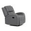TV a relaxační křeslo, manuální polohování, potah šedá látka v dekoru kůže - Brevné variany: Šedá
