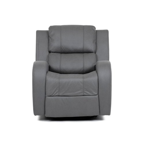 TV a relaxační křeslo, manuální polohování, potah šedá látka v dekoru kůže - Brevné variany: Šedá