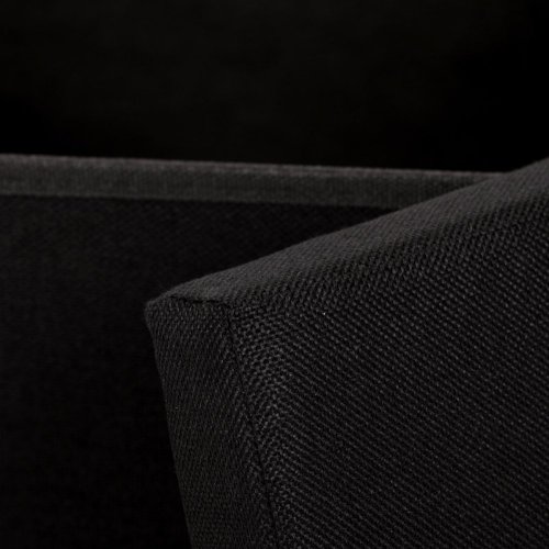 Taburet s úložným prostorem, látka černá - Brevné variany: Šedá