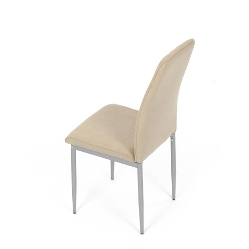 Židle jídelní, béžová látka, šedé kovové nohy - Brevné variany: Hnědá
