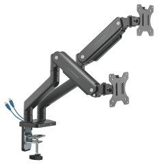 ULTRADESK Polohovatelný držák BRANCH Double pro 2 monitory — černá