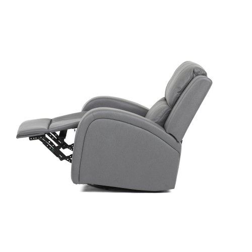 TV a relaxační křeslo, manuální polohování, potah šedá látka v dekoru kůže - Brevné variany: Šedá