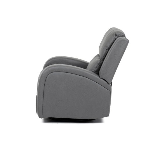 TV a relaxační křeslo, manuální polohování, potah šedá látka v dekoru kůže - Brevné variany: Šedá