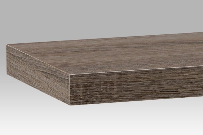 Polička nástěnná 120 cm, MDF, barva černý vysoký lesk, baleno v ochranné fólii