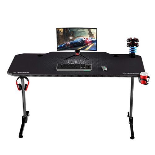 ULTRADESK Herní stůl FRAG 140×66 cm — více barev - Vyberte variantu: Frag černá