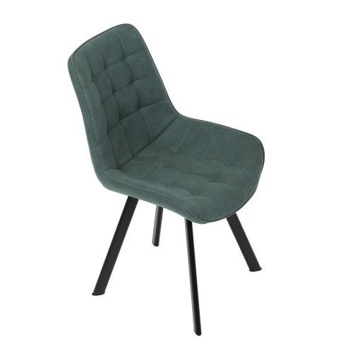 Židle jídelní, černá látka v dekoru broušené kůže, černý kov - Brevné variany: GRN3