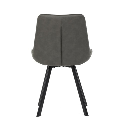 Židle jídelní, černá látka v dekoru broušené kůže, černý kov - Brevné variany: GRN3