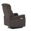 TV a relaxační křeslo s elektrickým ovládáním, potah hnědá látka