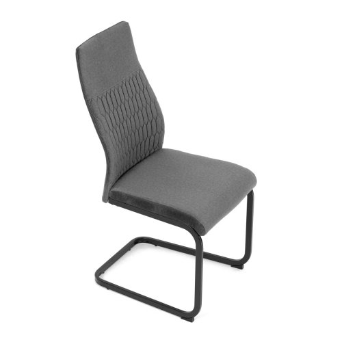 Židle jídelní, cappucino látka, černý kov