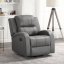 TV a relaxační křeslo, manuální polohování, potah šedá látka v dekoru kůže - Brevné variany: Šedá
